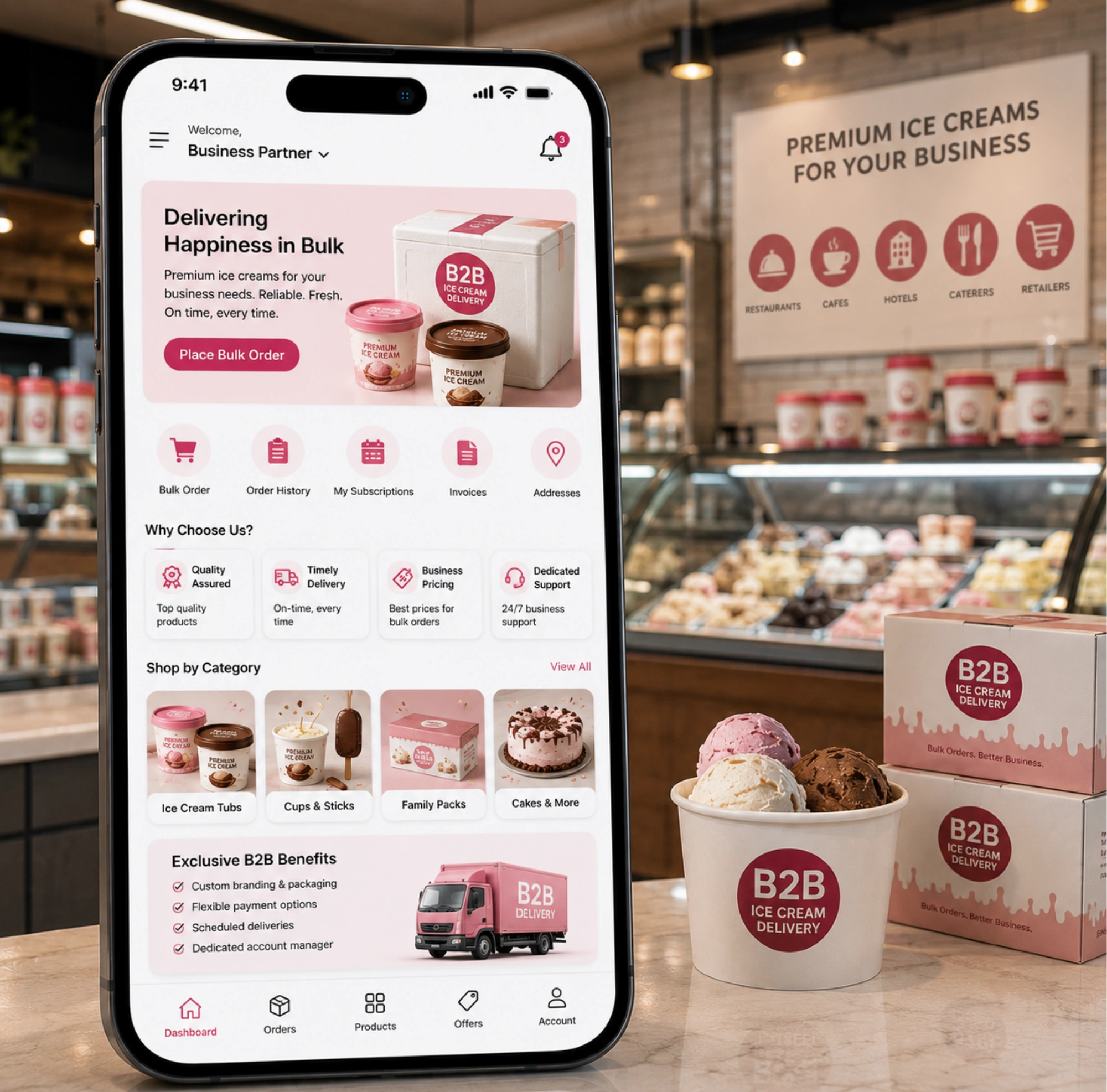 B2B Ice Cream Delivery App Development